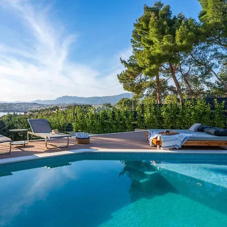 New Stylish 5-bedroom Aride With Pool, Sea Views Villa